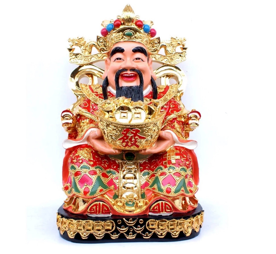 Fengshui God Of Wealth Figurine to Attract Wealth Cai Shen Figurine
