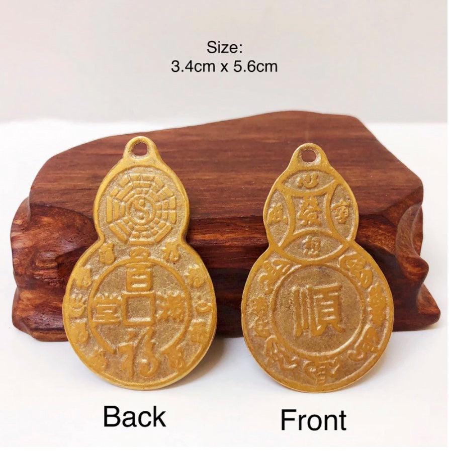 Fengshui Wolou Wulou Wu Lou with Money Coin Lucky Amulet Charm