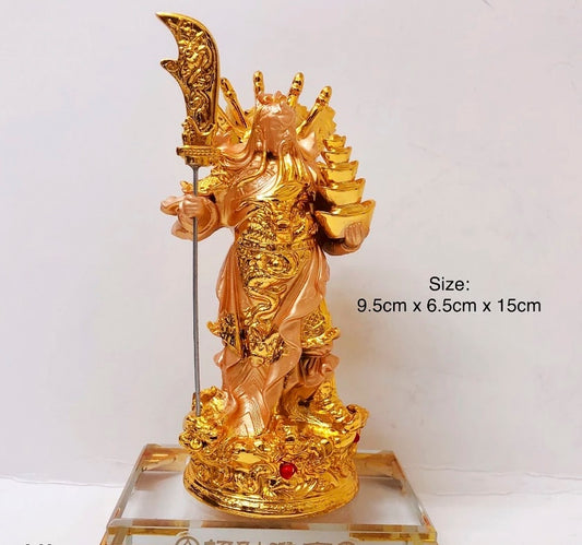 Fengshui Magnificent Kwan Kung With 5 Flags Kuan Kung With Five Flag Guan Gong God of Wealth
