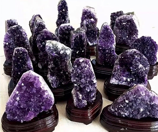 Uruguay Amethyst Natural Crystals Raw Cluster Geode